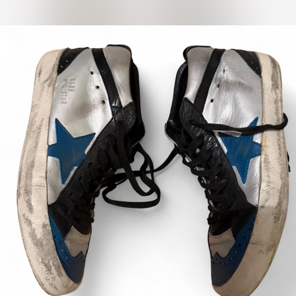 Golden Goose women Silver and Blue Sneakers